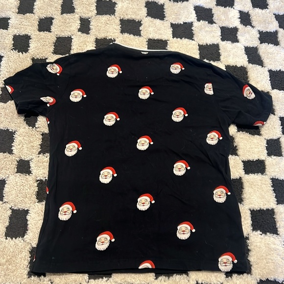 Denim & Flower Black Santa Print Kids T-Shirt - Picture 6 of 8